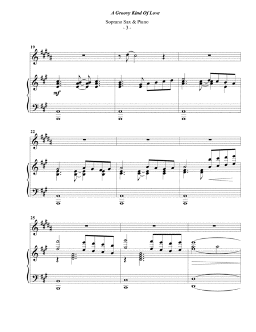 A Groovy Kind Of Love Soprano Saxophone scores gallery preview page 3