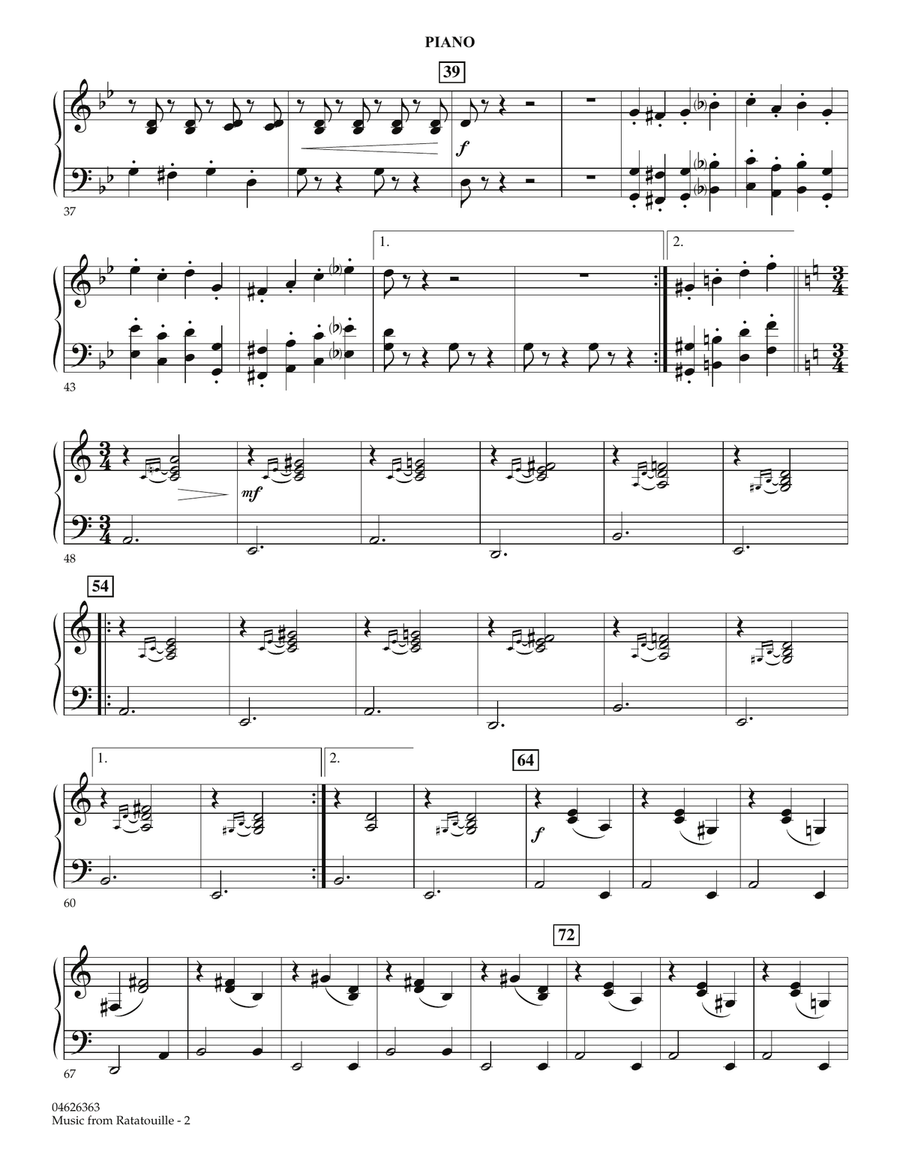 Music from Ratatouille - Piano Orchestra scores gallery preview page 2