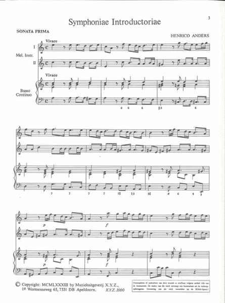 Symphoniae Introductoriae 1695 - Vol. 1