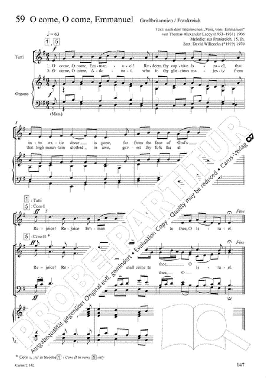 Christmas Carols of the World. Choral collection 4-Part scores gallery preview page 121