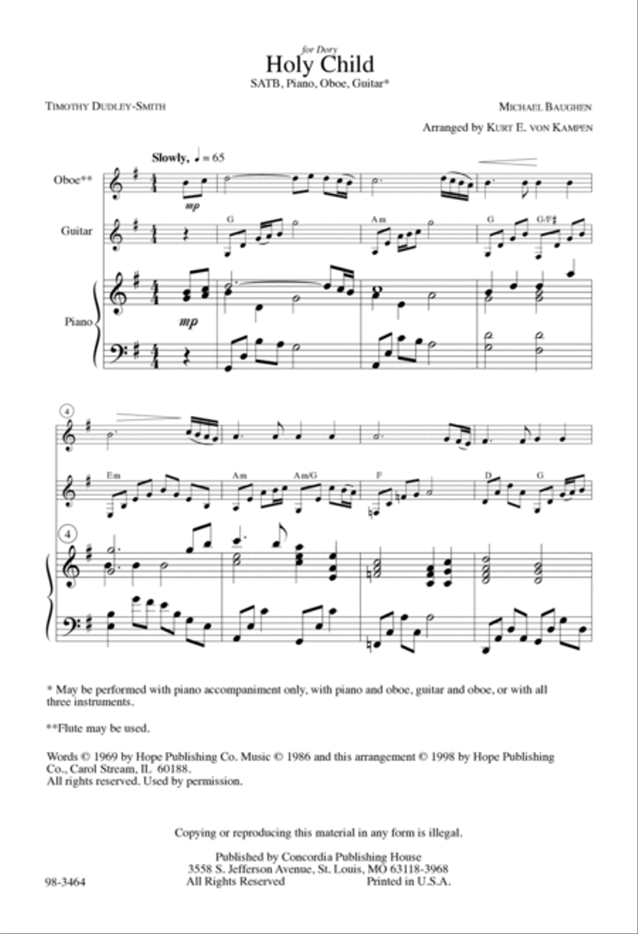 Holy Child 4-Part scores gallery preview page 2