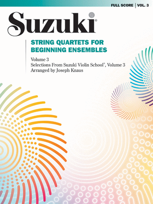 Book cover for String Quartets for Beginning Ensembles, Volume 3
