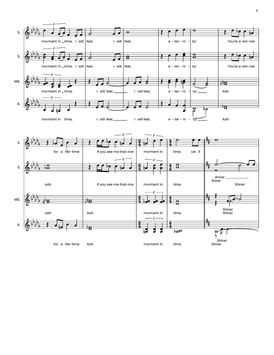 One Moment In Time One Moment In Time SSA scores gallery preview page 6