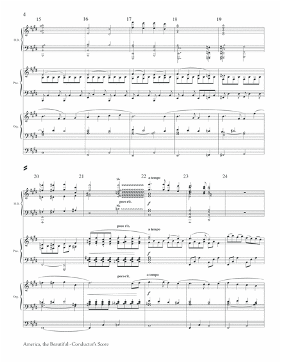 America, the Beautiful America, the Beautiful 4-Part scores gallery preview page 4
