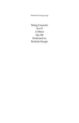 String Concerto No.13 A Minor Op.148 Score And Parts