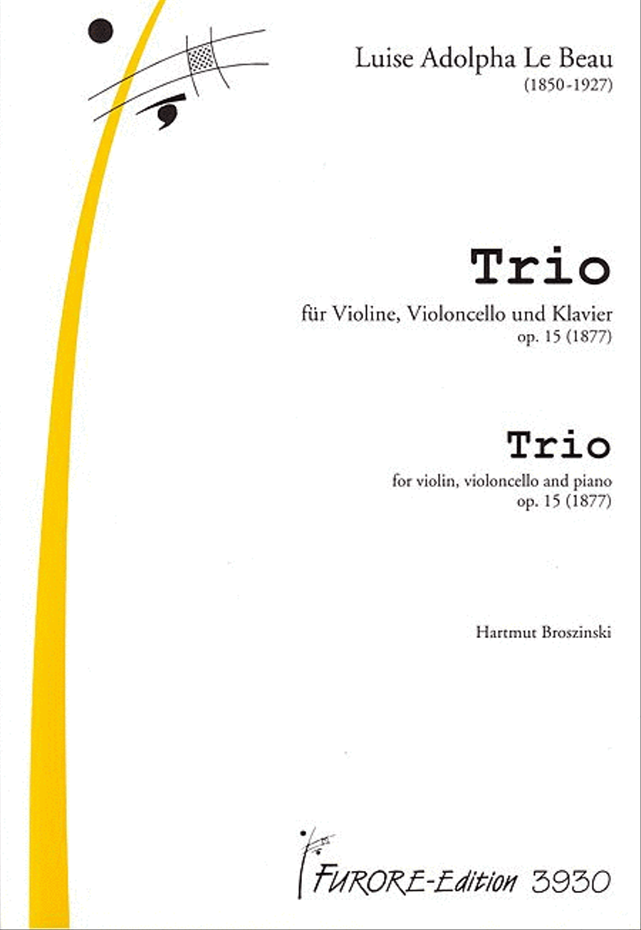Trio d-Major op. 15 (1877) Violin scores gallery preview page 1