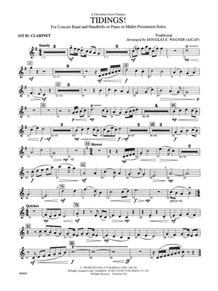 Tidings! (A Christmas Carol Fantasy): 1st B-flat Clarinet