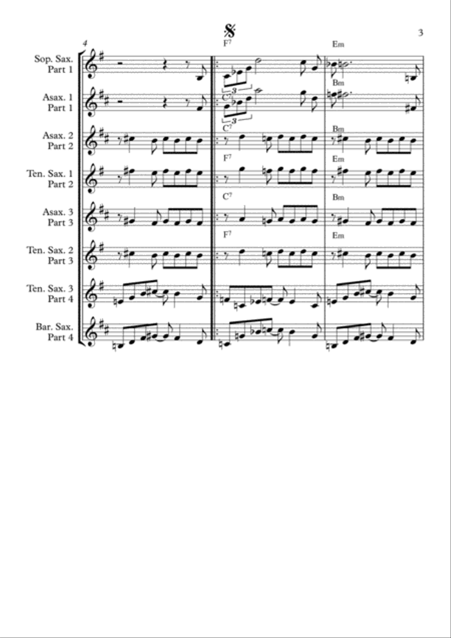 A Night In Tunisia A Night In Tunisia Woodwind Quartet scores gallery preview page 3