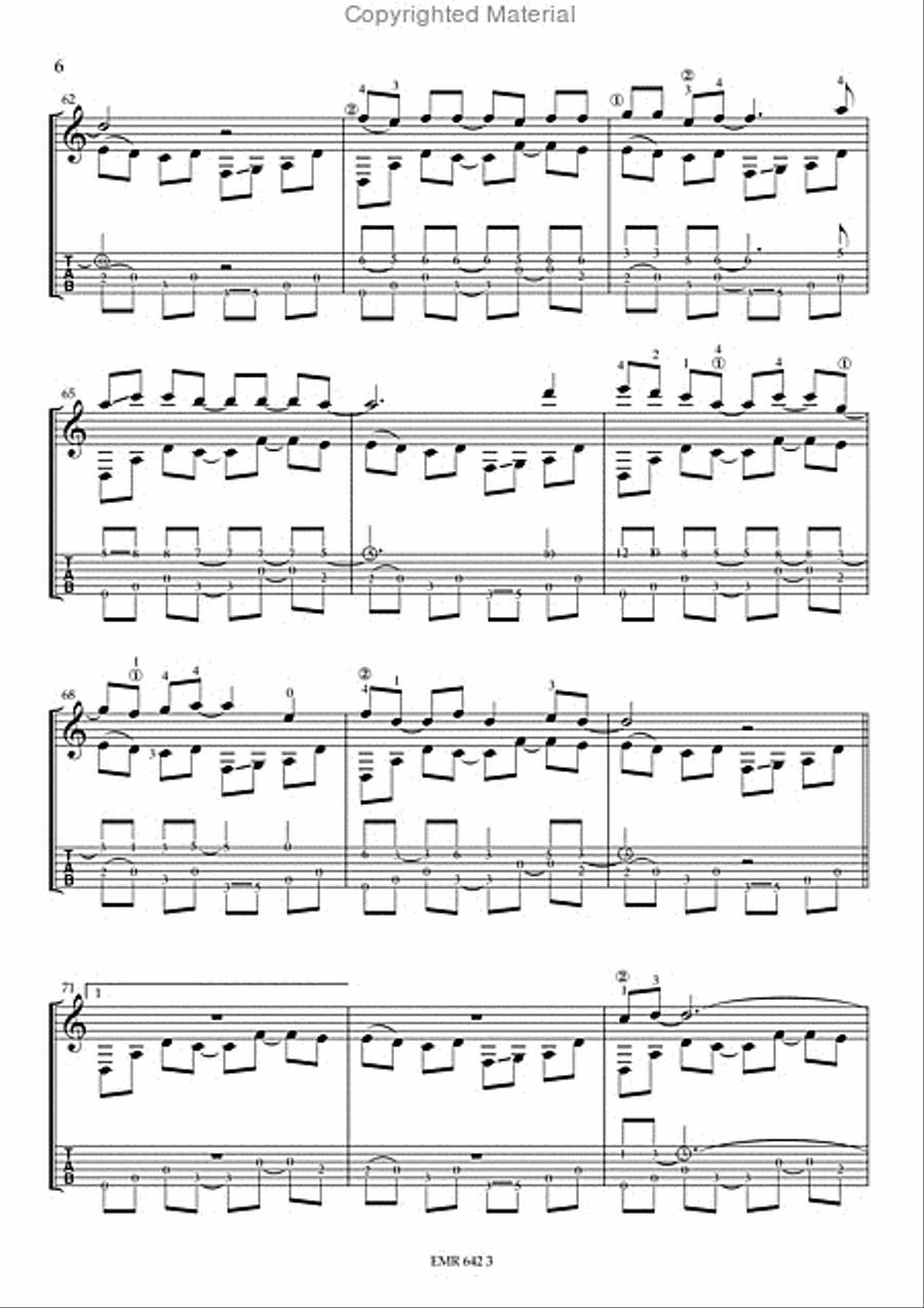 Le cri des moustiques a chaque fois que tombe une fleur de chevrefeuille (avec tablature) Guitar Tablature scores gallery preview page 6