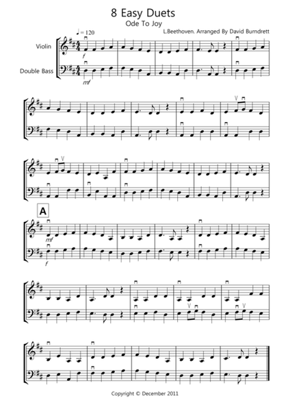 8 Easy Duets for Violin And Double Bass image number null