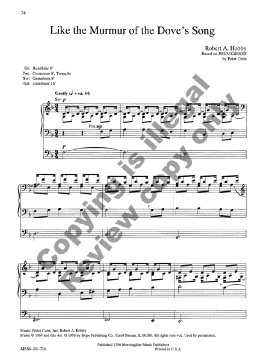 Six Preludes for the Church Year Organ scores gallery preview page 10