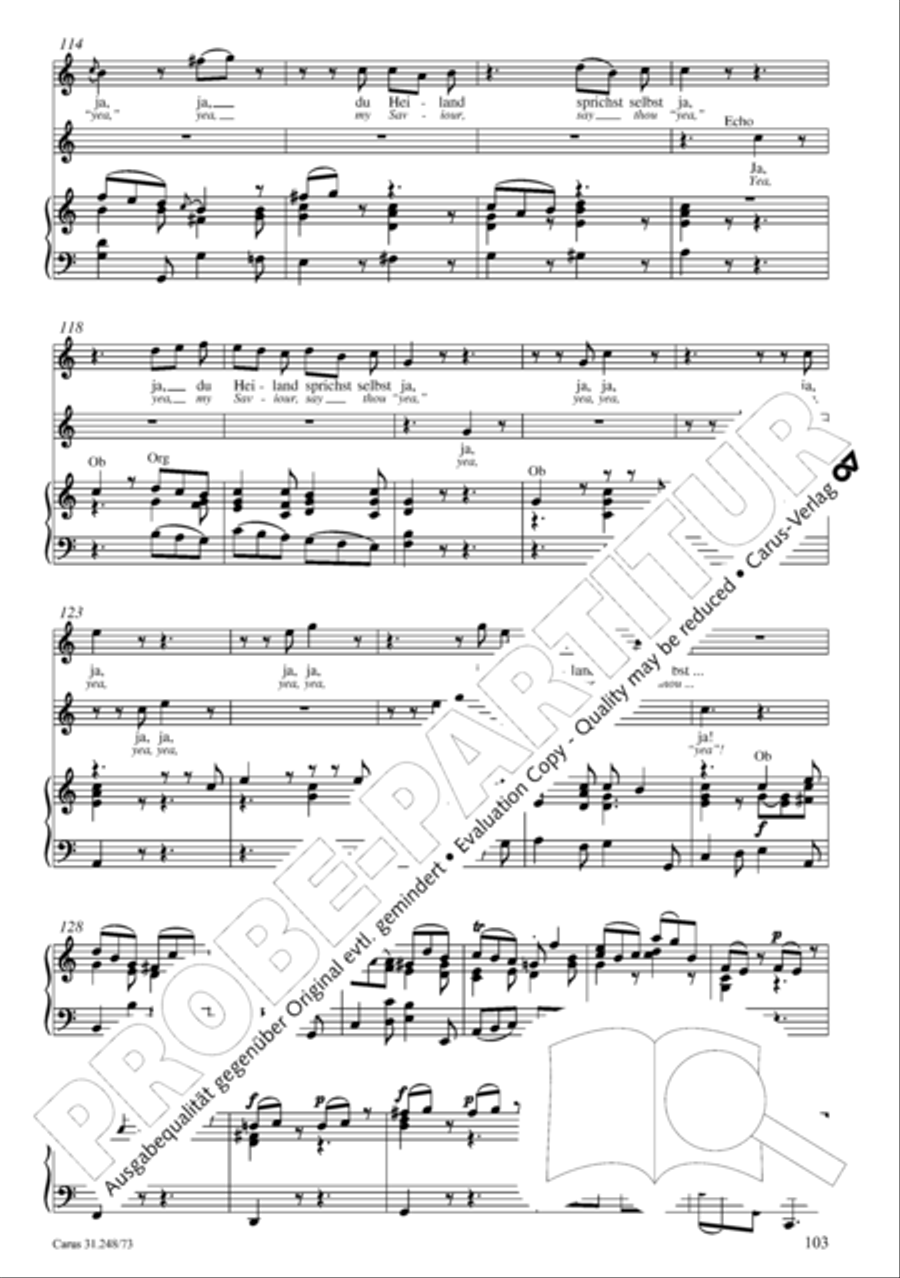 Christmas Oratorio (Weihnachtsoratorium, Teile IV-VI) 4-Part scores gallery preview page 24