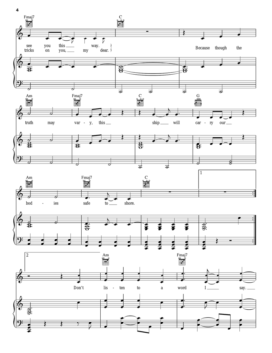 Little Talks Piano, Vocal, Guitar scores gallery preview page 4