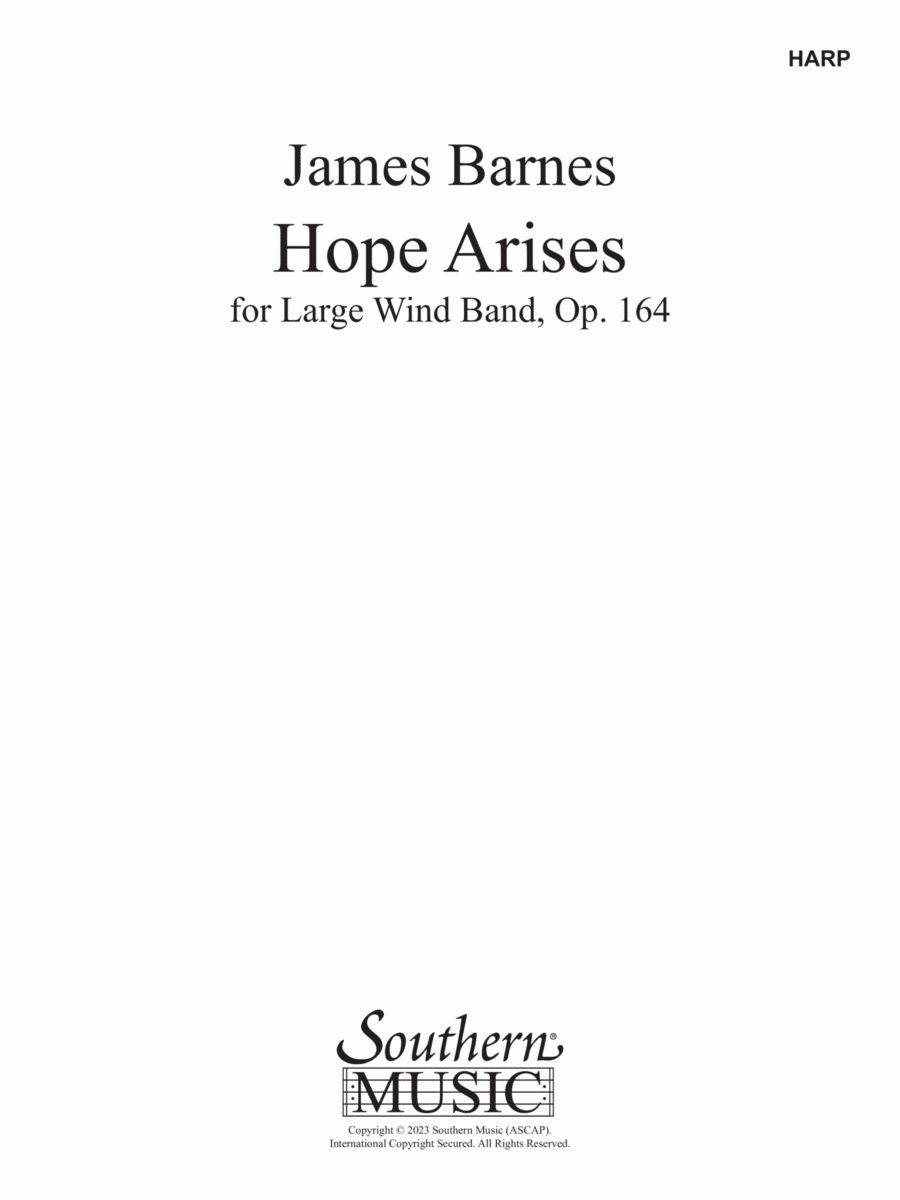 Hope Arises - Harp Concert Band scores gallery preview page 1
