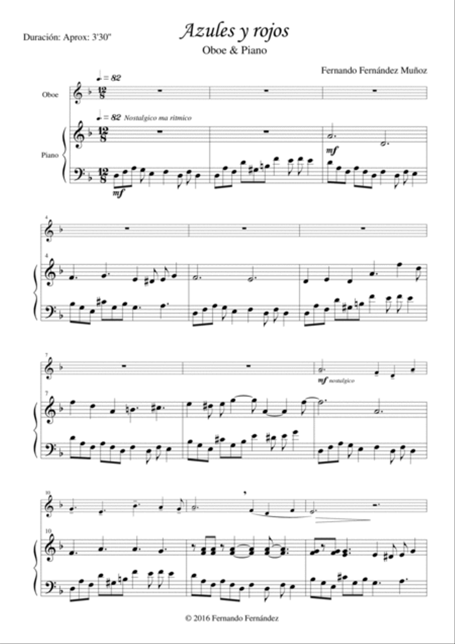 Azules y Rojos Azules y Rojos Piano scores gallery preview page 2