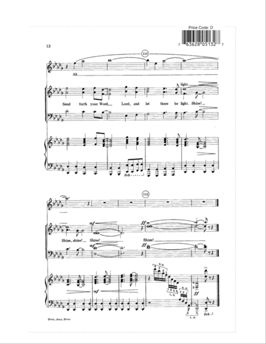Shine, Jesus, Shine Choir scores gallery preview page 12