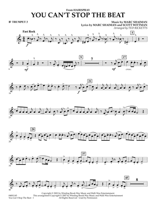 You Can't Stop The Beat (from Hairspray) (arr. Ted Ricketts) - Bb Trumpet 3