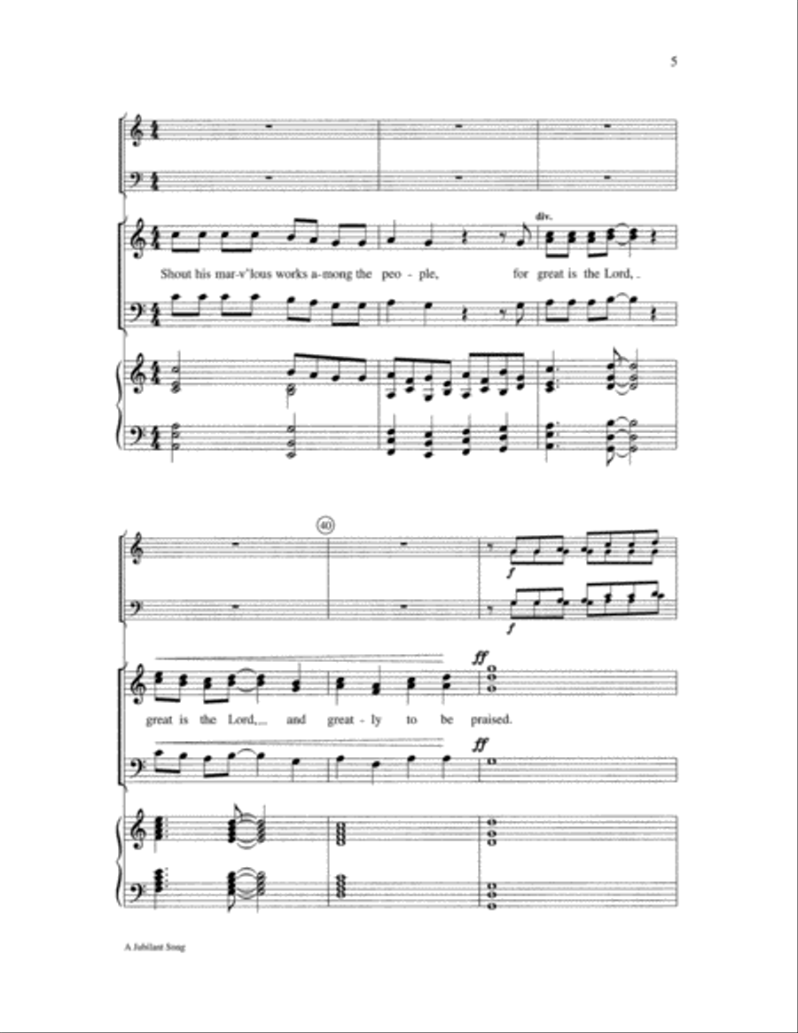 A Jubilant Song SSA scores gallery preview page 6