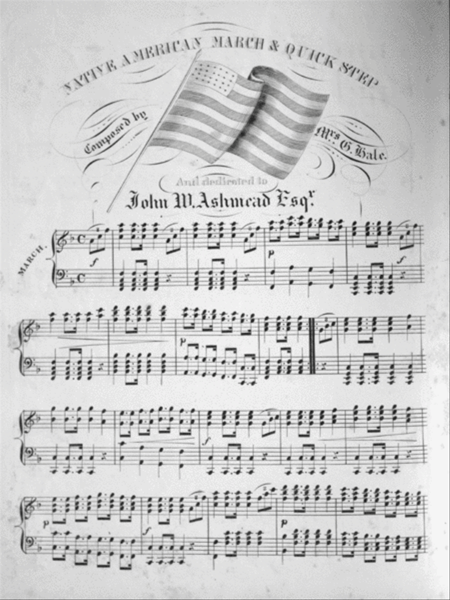 Native American March & Quick Step Piano Solo scores gallery preview page 1