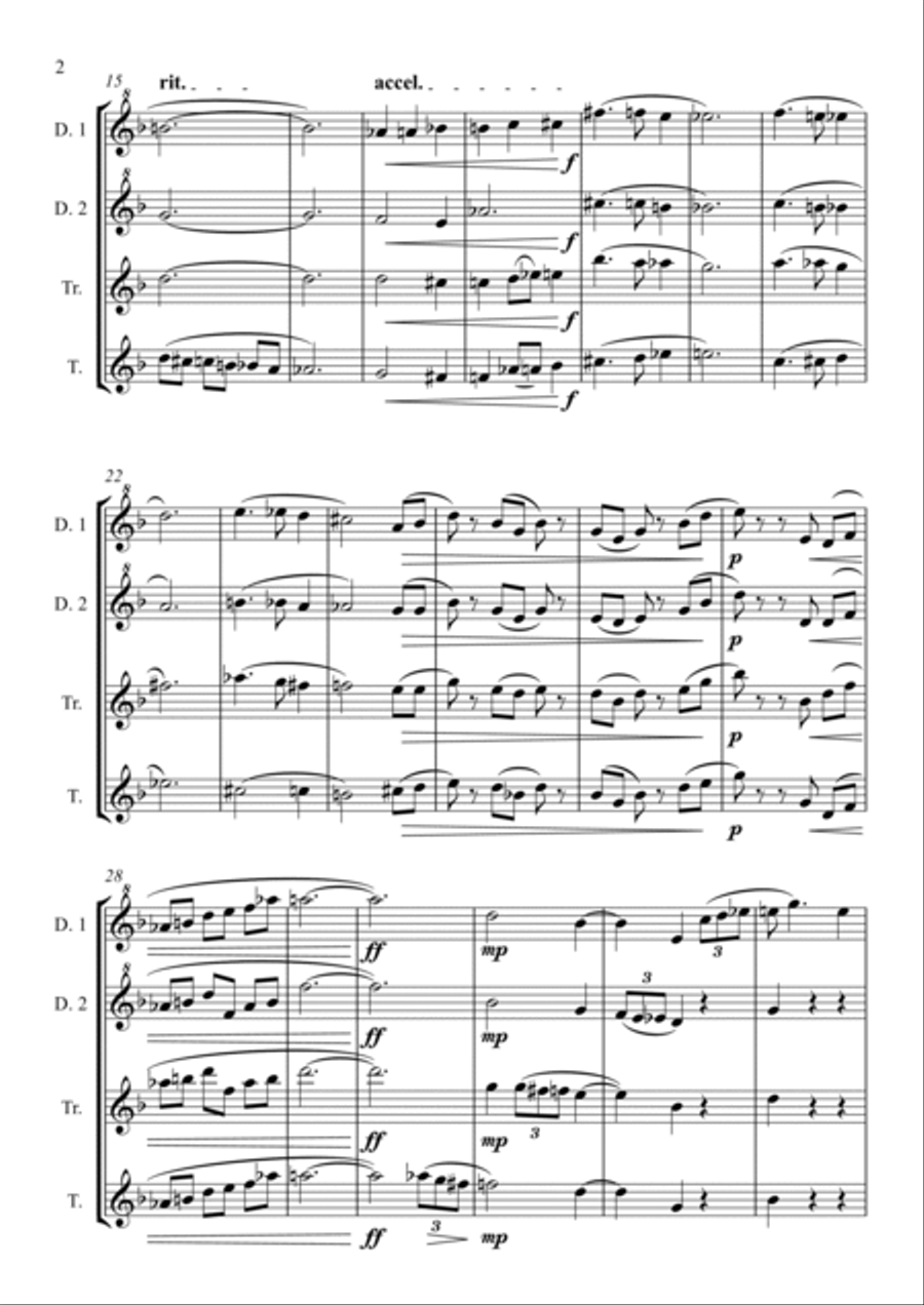Four Moments - Recorder Quartet Recorder scores gallery preview page 2
