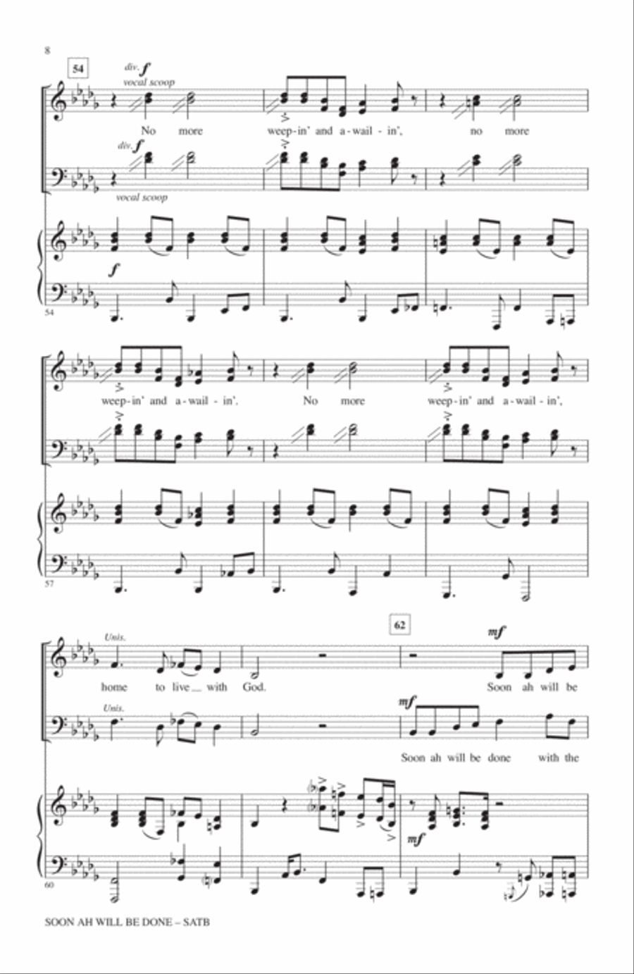 Soon Ah Will Be Done Soon Ah Will Be Done 4-Part scores gallery preview page 6