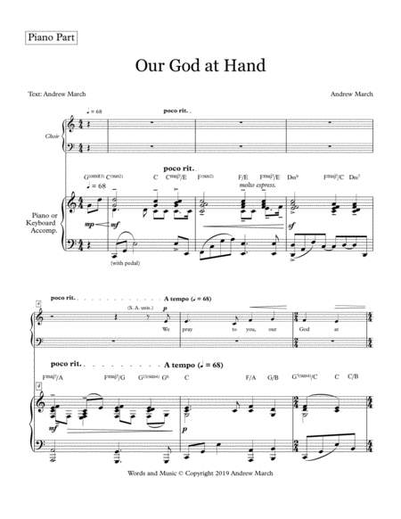Our God At Hand (Piano Part) image number null