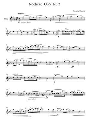 Frédéric Chopin - Nocturne Op 9 No 2 - (Flute Solo)