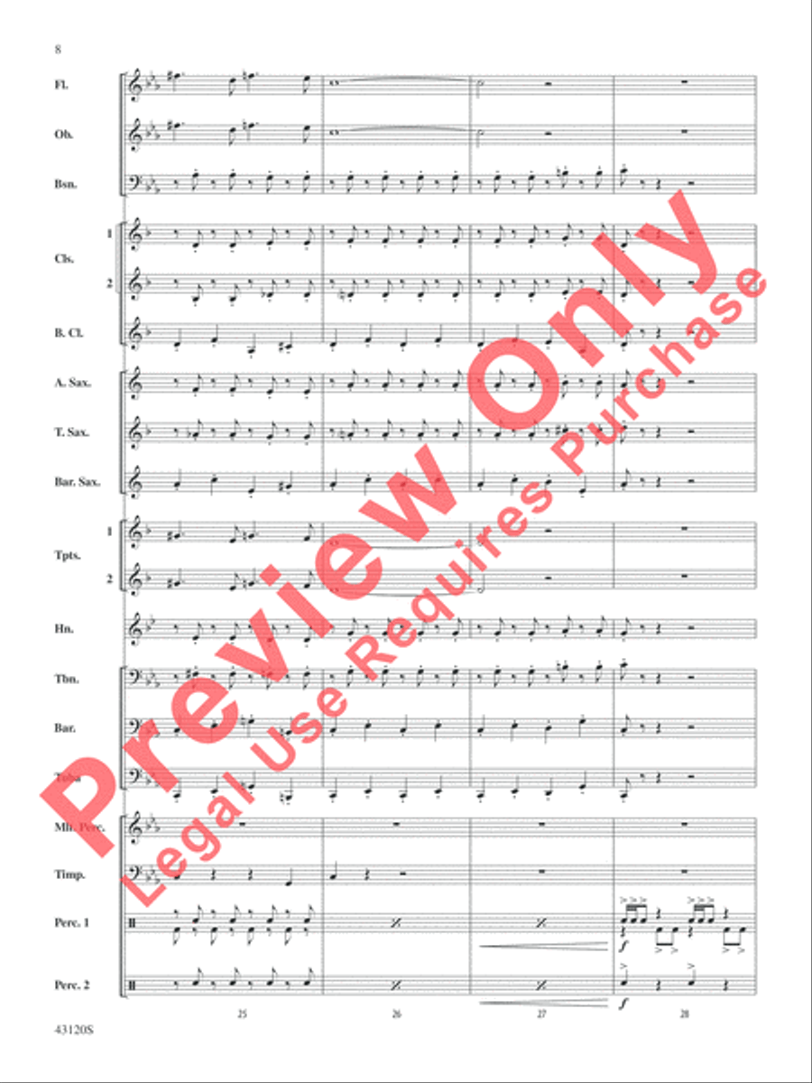 Beetlejuice Concert Band scores gallery preview page 8