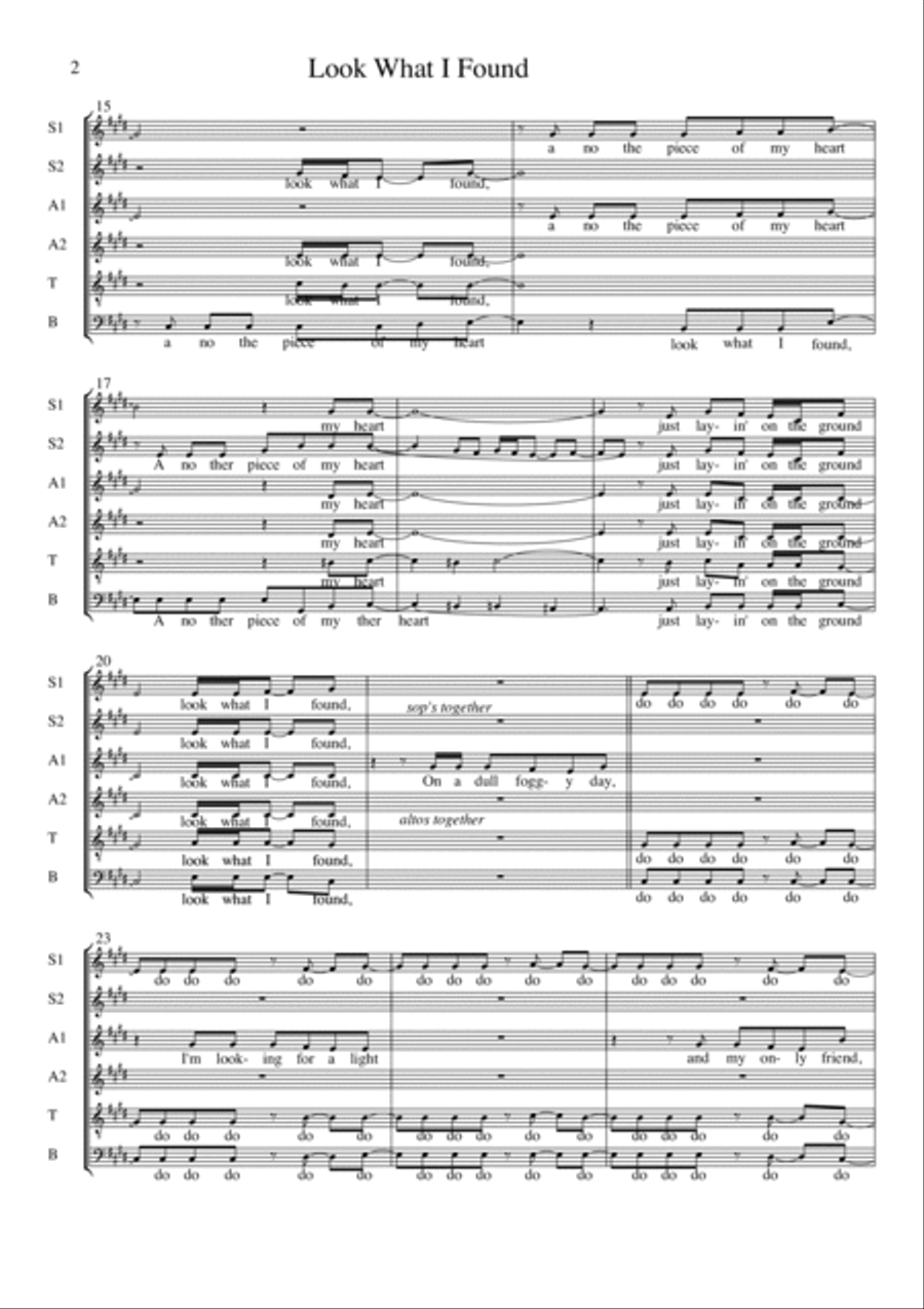 Look What I Found Look What I Found 4-Part scores gallery preview page 3