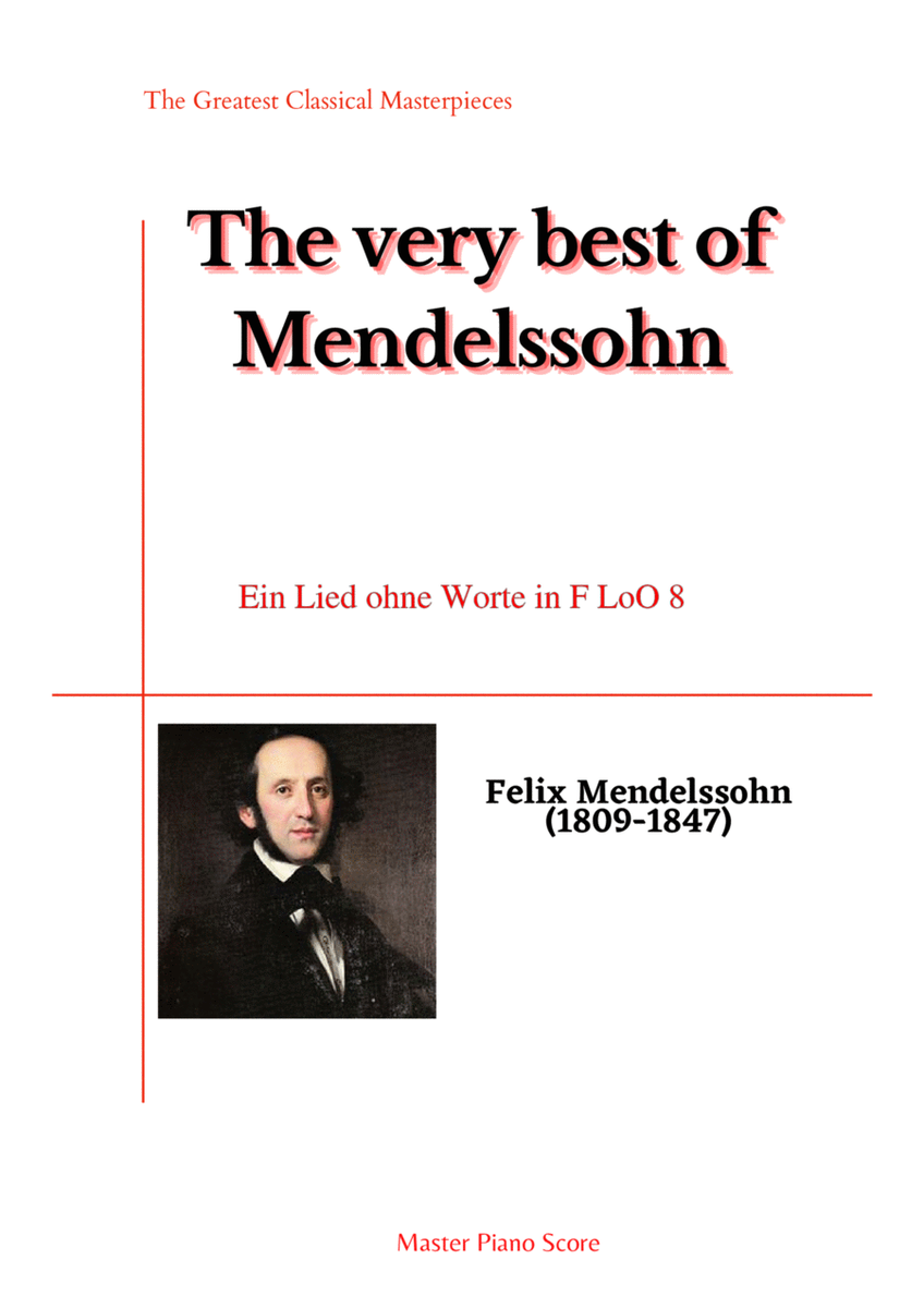 Mendelssohn-Ein Lied ohne Worte in F LoO 8(Piano) image number null