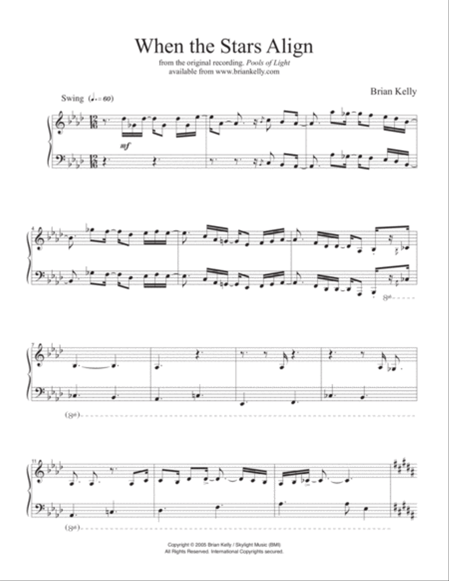 When The Stars Align Piano Solo scores gallery preview page 1