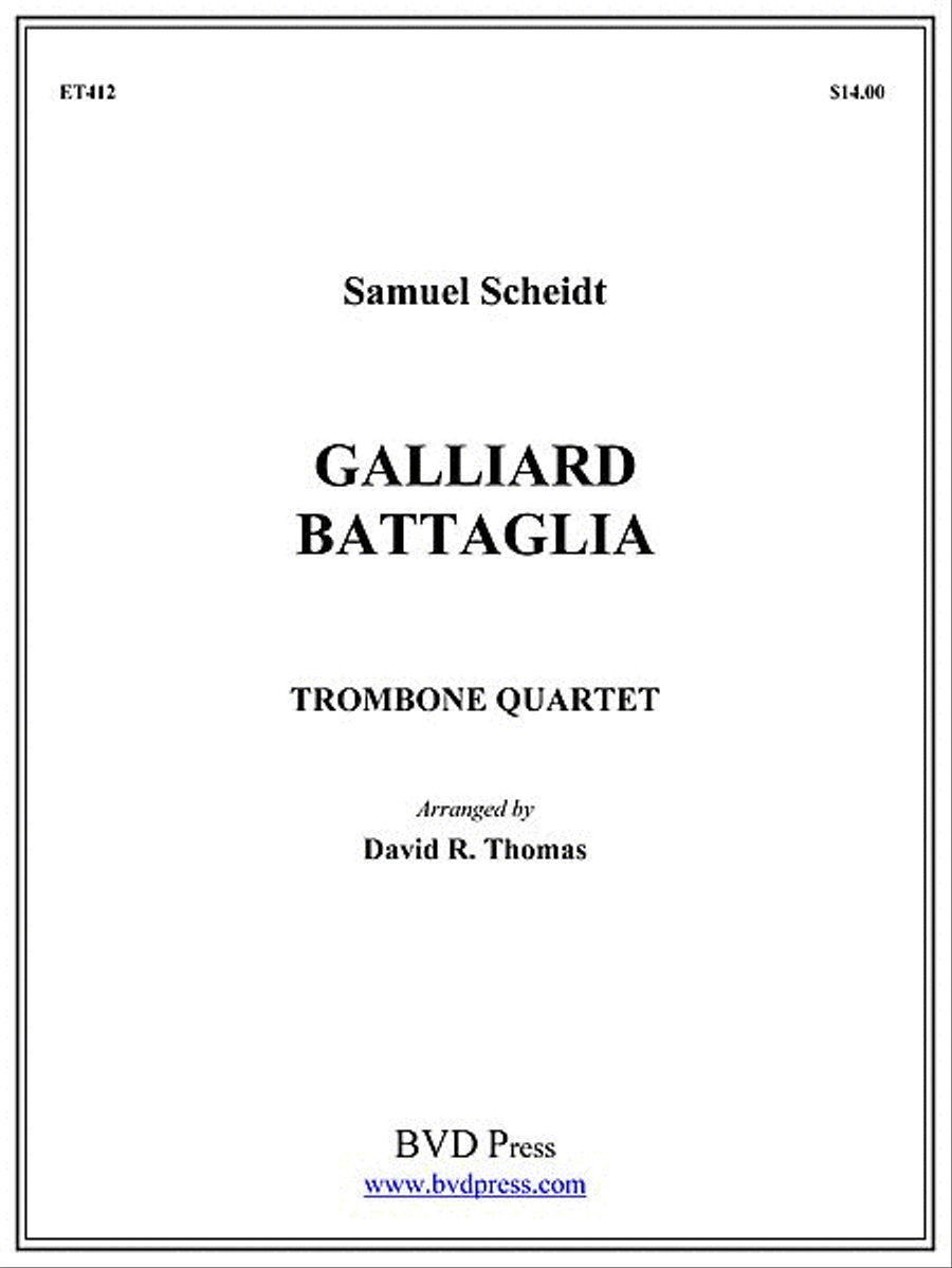 Galliard Battaglia Trombone Quartet scores gallery preview page 1