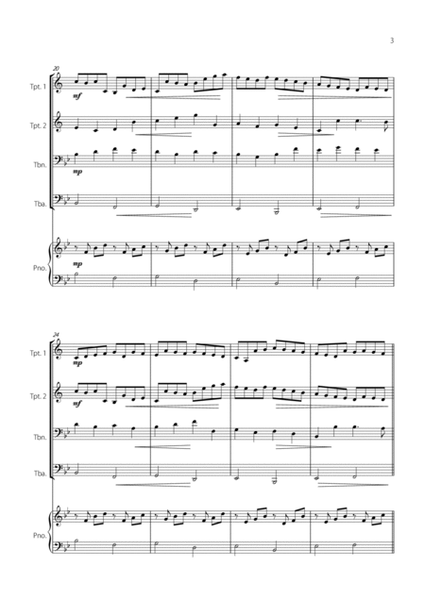 "Canon in D" by Pachelbel - Easy version for BRASS QUARTET & PIANO image number null