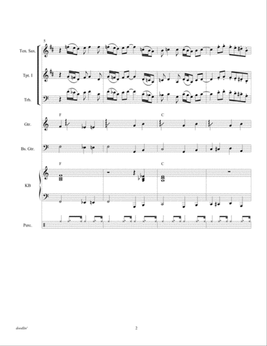 Doodlin' Small Ensemble scores gallery preview page 6