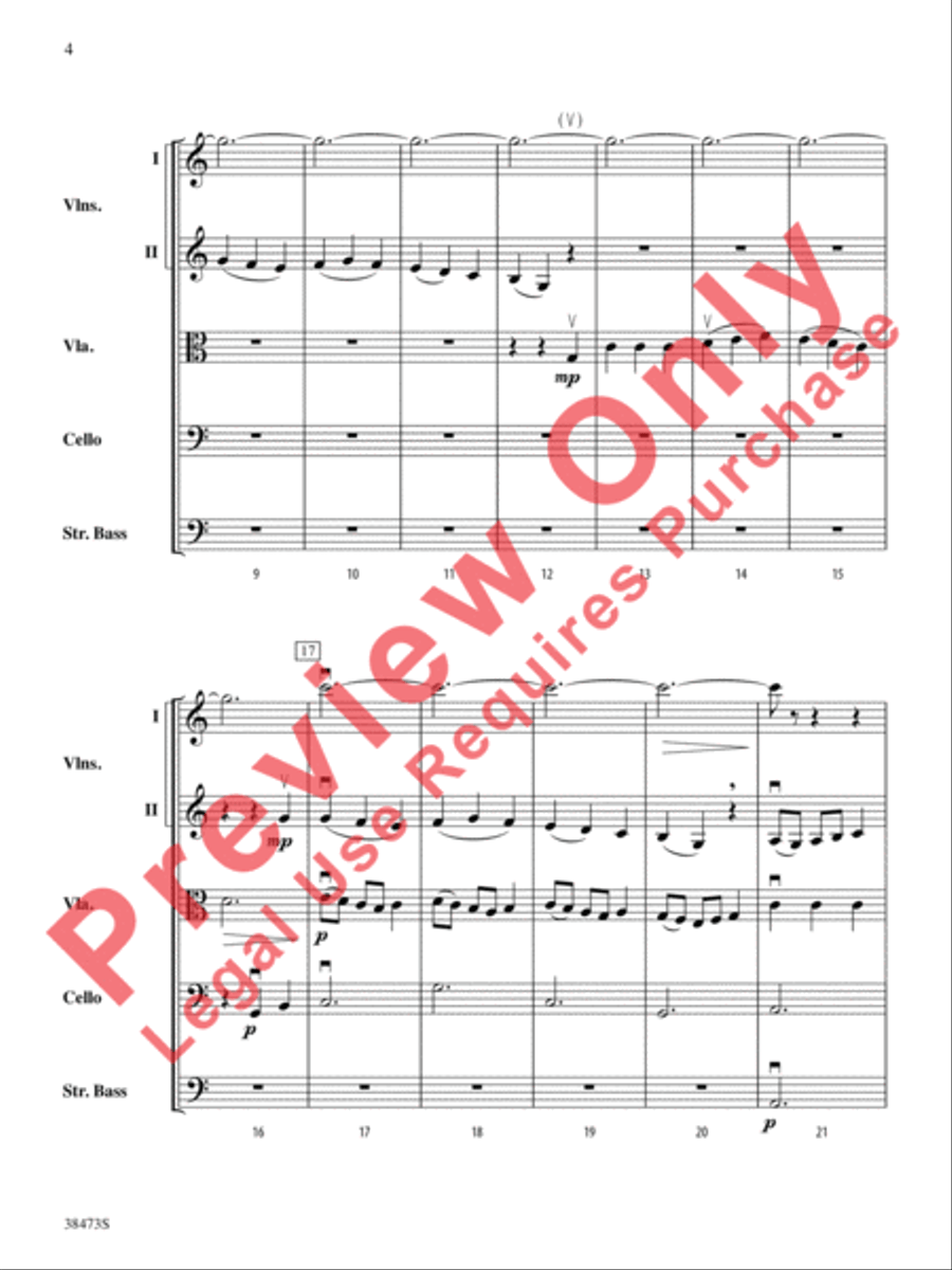 Lonestar Variations String Orchestra scores gallery preview page 5