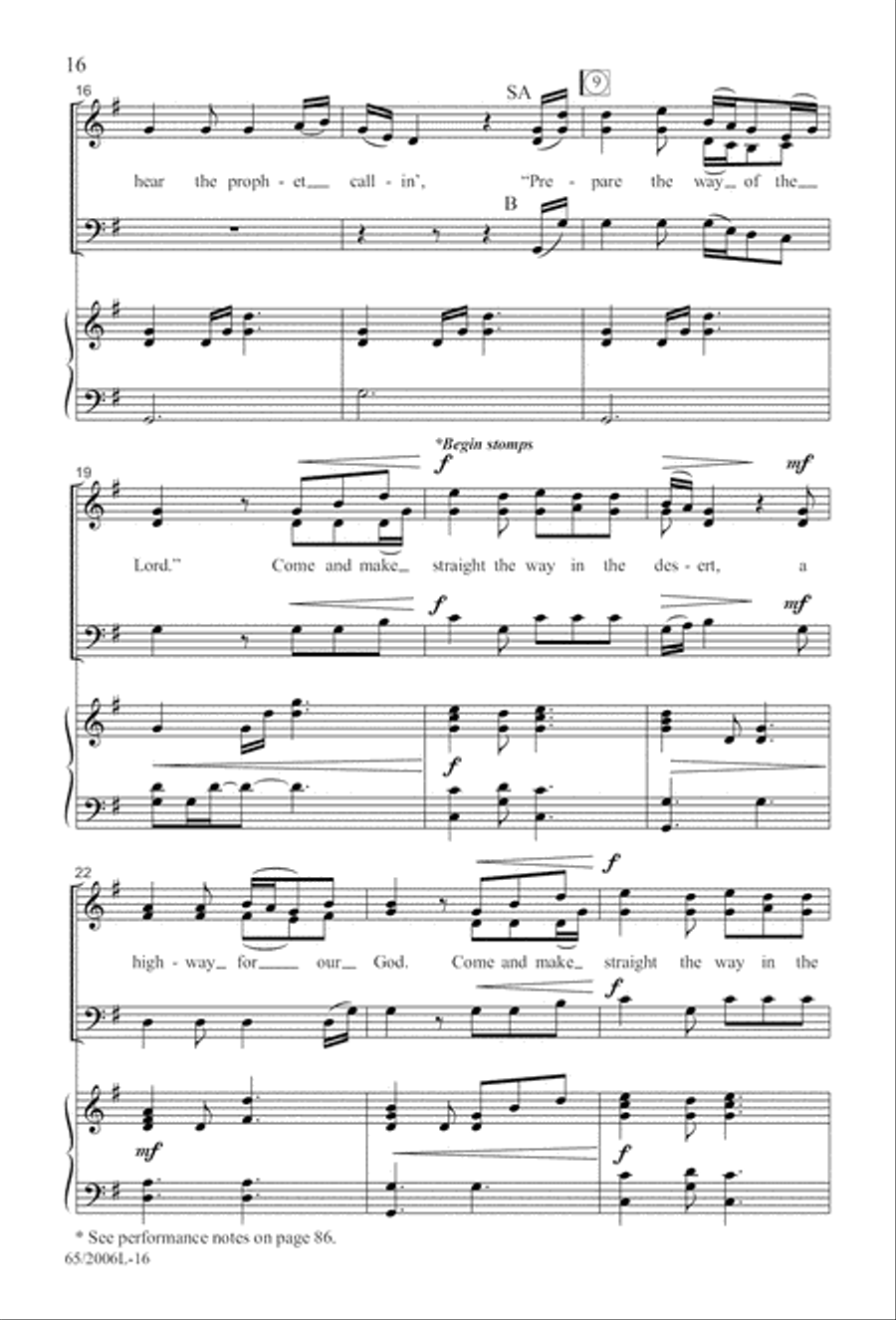 I Hear the Prophet Callin' 3-Part scores gallery preview page 17