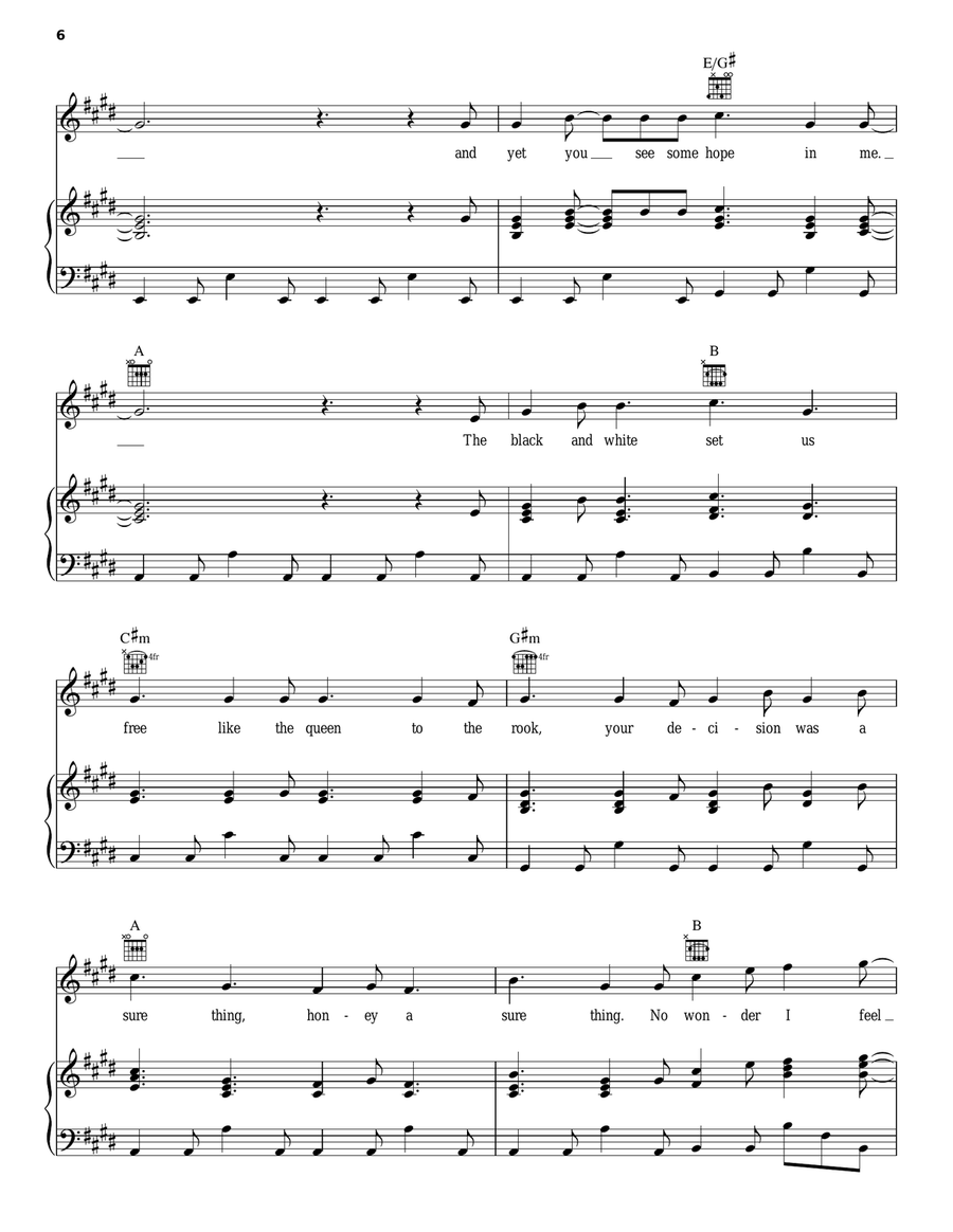 Life In Color Piano, Vocal, Guitar scores gallery preview page 6