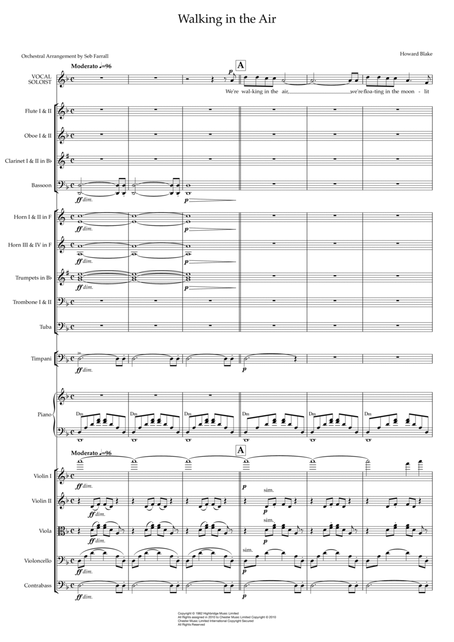 Walking In The Air Large Ensemble scores gallery preview page 1