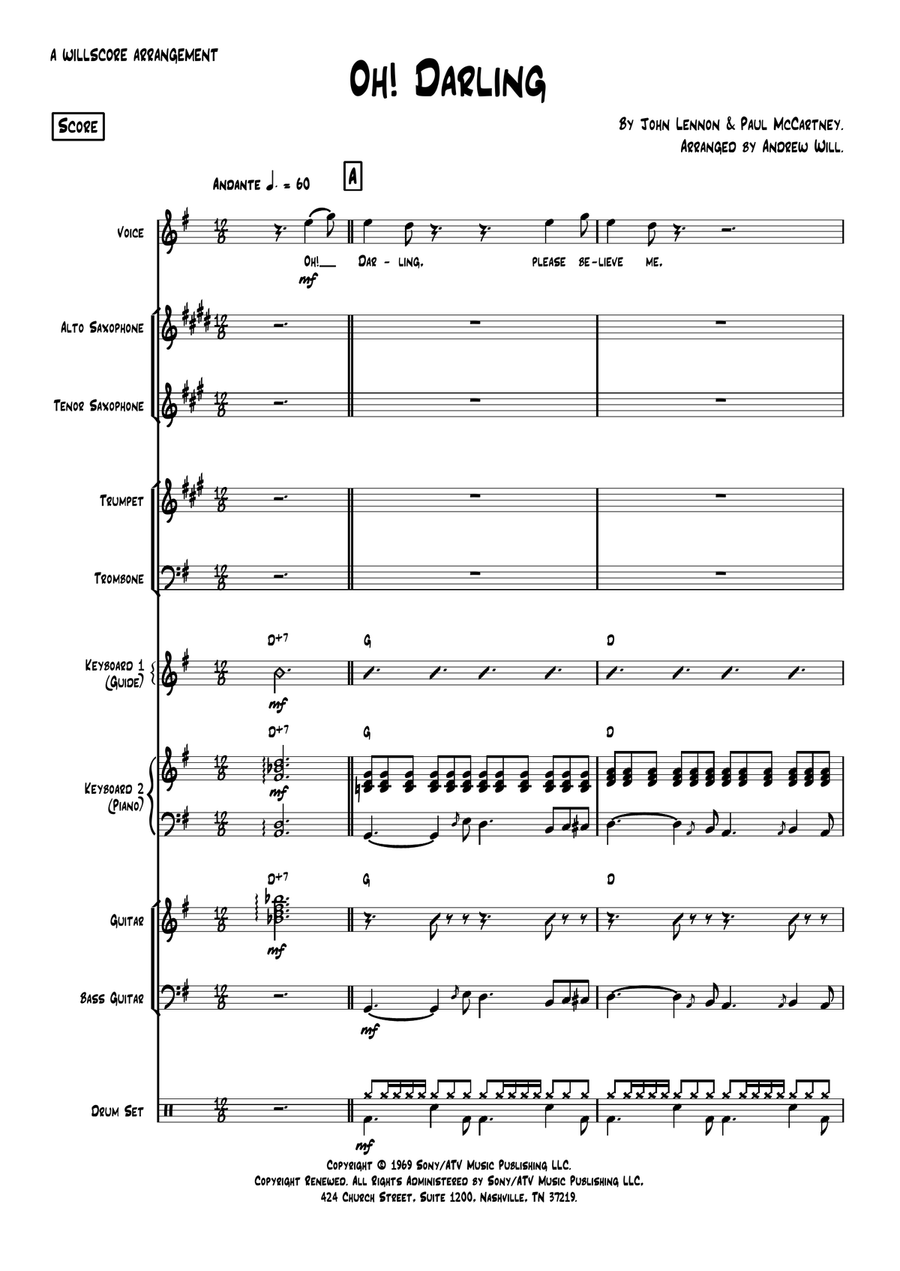 Oh! Darling Large Ensemble scores gallery preview page 1