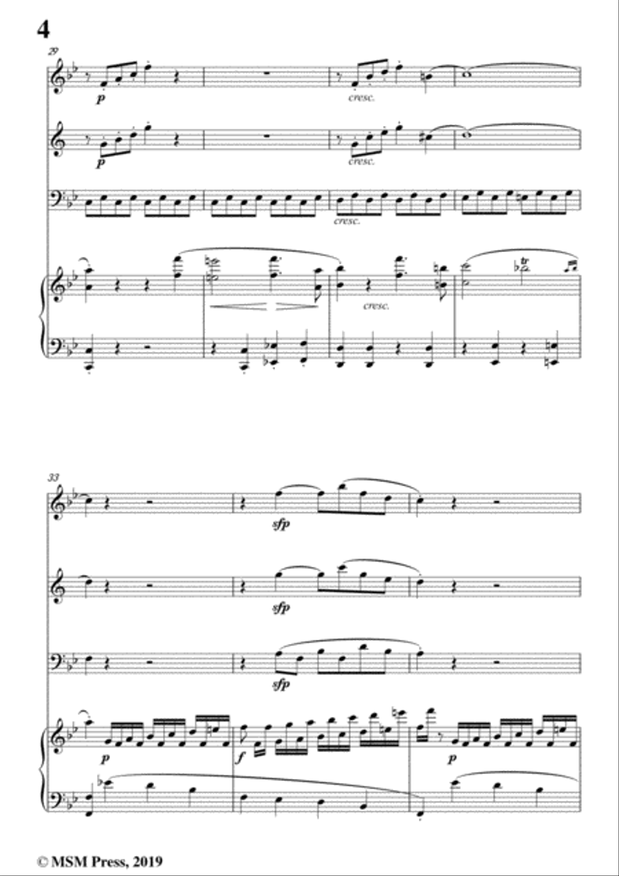 Beethoven-Trio Op.11,in B flat Major,for Violin,Clarinet,Violoncello and Pno Clarinet scores gallery preview page 6