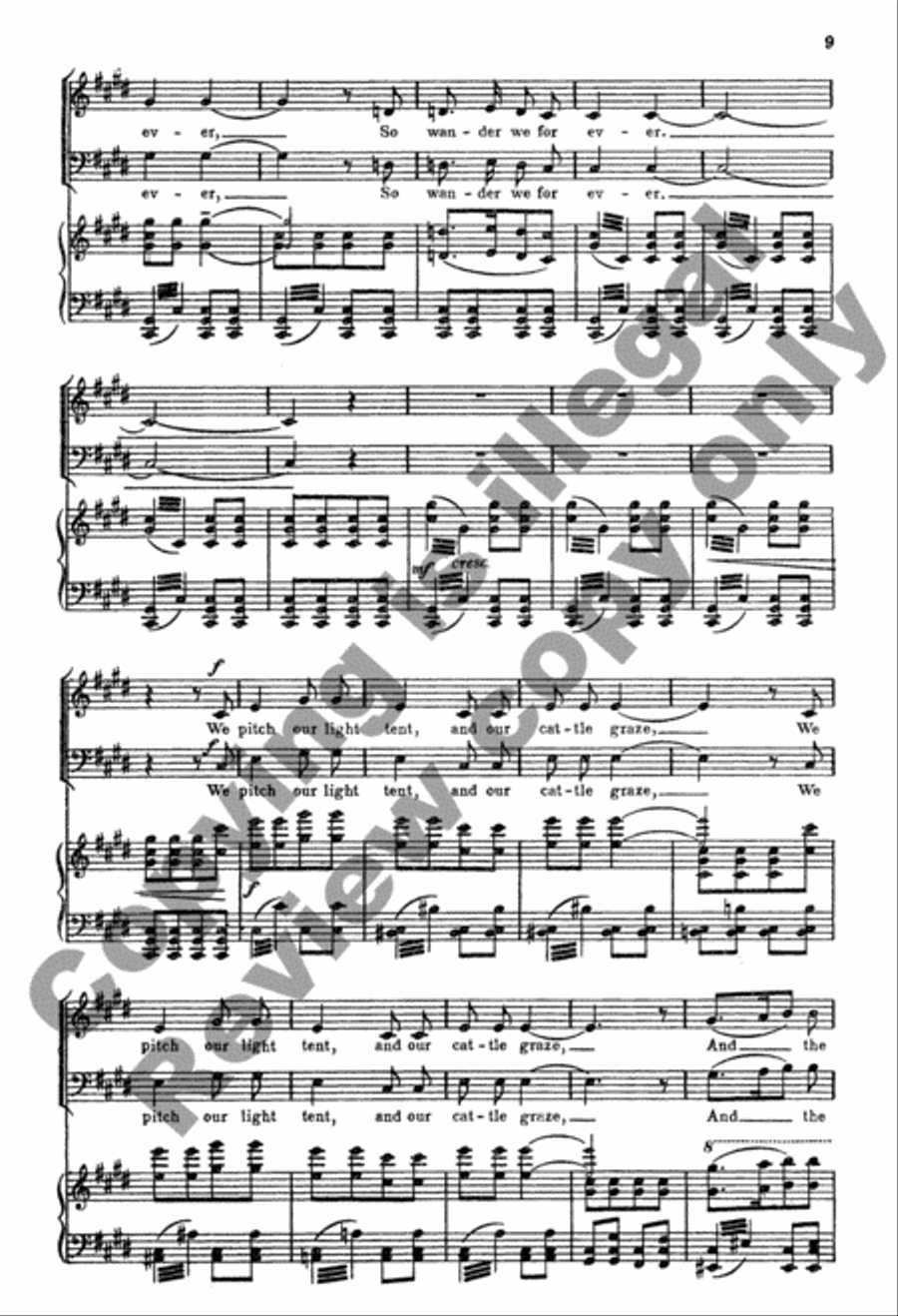 Three Pictures from The Tower of Babel TTBB scores gallery preview page 10