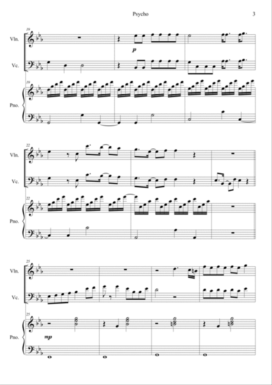 Psycho Piano Trio scores gallery preview page 3