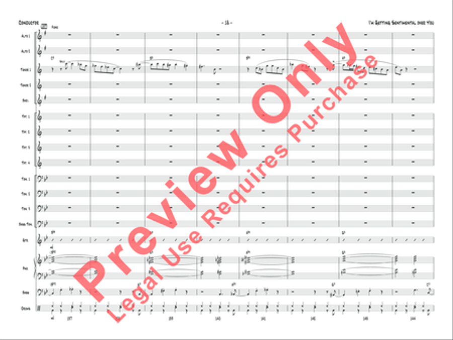 I'm Getting Sentimental Over You Jazz Ensemble scores gallery preview page 21