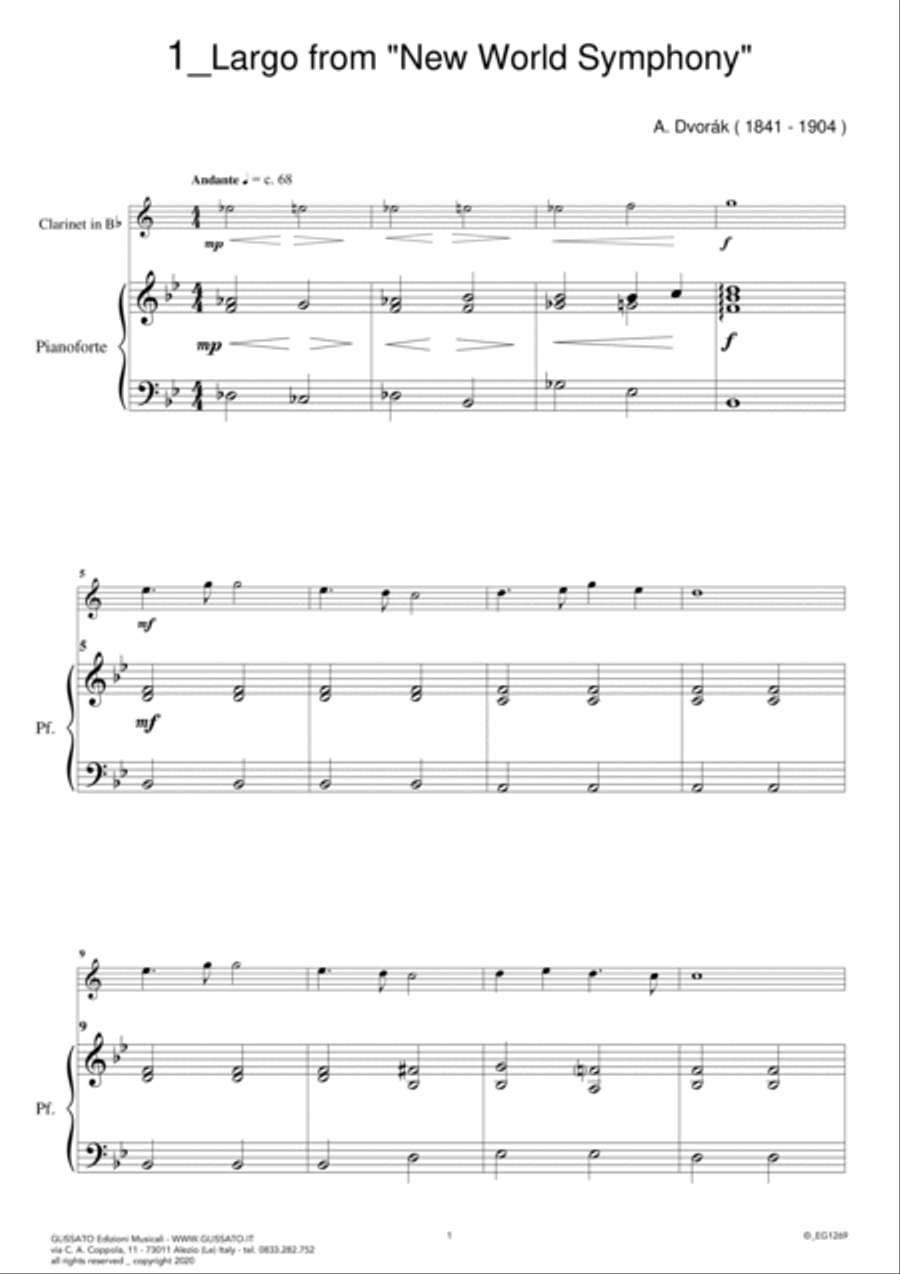 10 Easy Romantic Pieces - for Bb Clarinet and Piano Chamber Music scores gallery preview page 5
