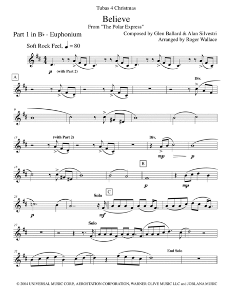 Believe Brass Quartet scores gallery preview page 6