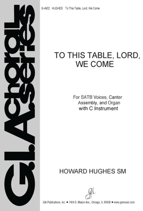 To This Table, Lord, We Come - Instrument edition