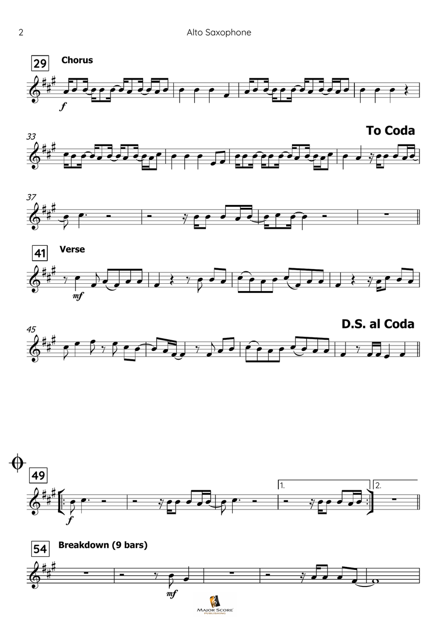 Can't Stop The Feeling! Alto Saxophone scores gallery preview page 3
