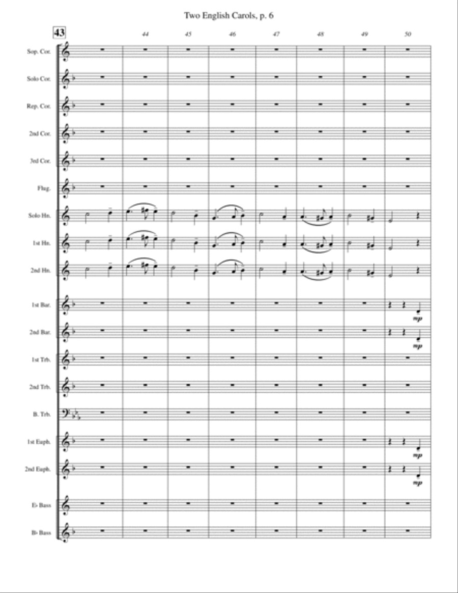 Two English Carols (Coventry Carol; What Child Is This?) Brass Band scores gallery preview page 6