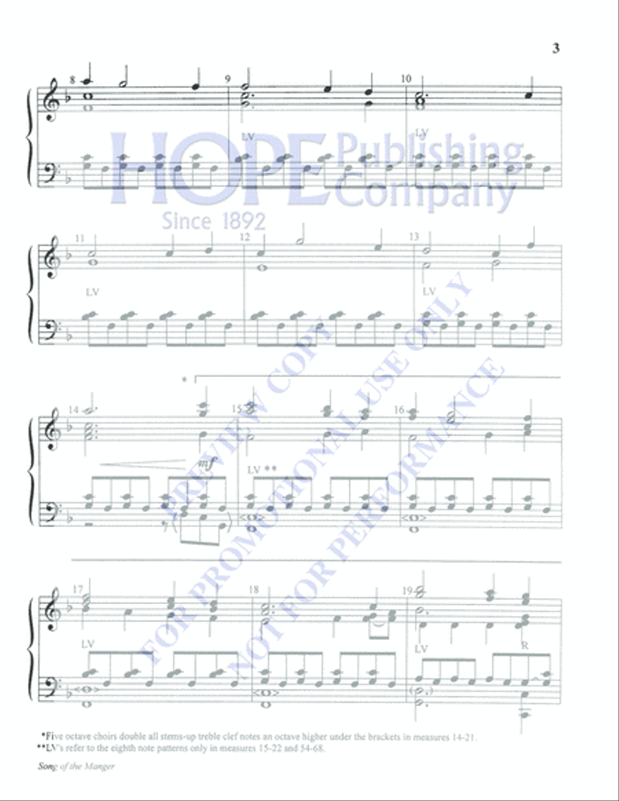 Song of the Manger Song of the Manger 5-Octaves scores gallery preview page 3