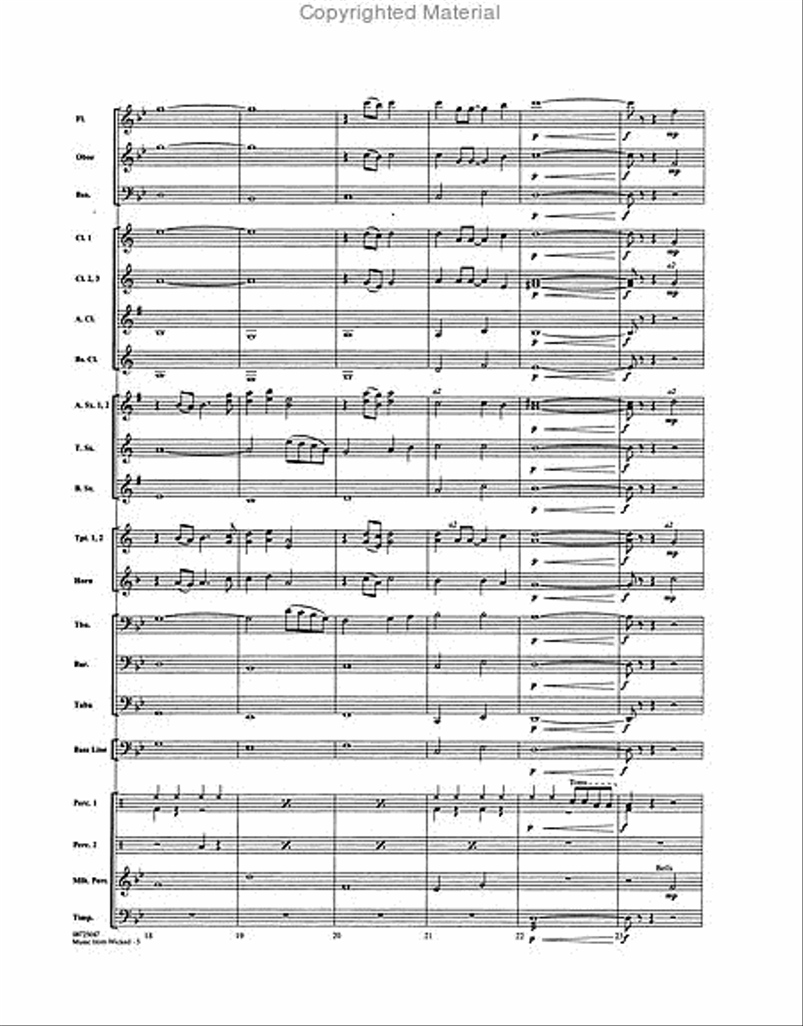 Music from “Wicked” Music from “Wicked” Concert Band scores gallery preview page 5